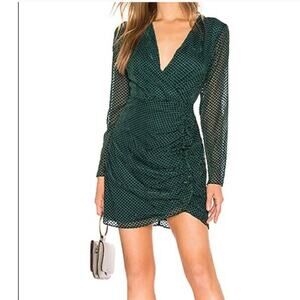 Keepsake The Label Odyssey velvet polka dot mini dress NWT